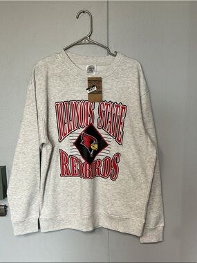 Illinois State Redbirds Gray Crewneck Sweatshirt